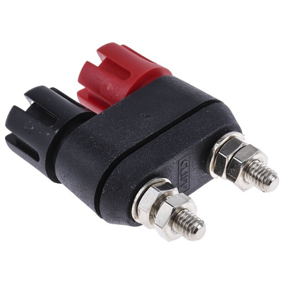 RS PRO 4mm Black, Red Terminal Post, 30A, 2BA Thread