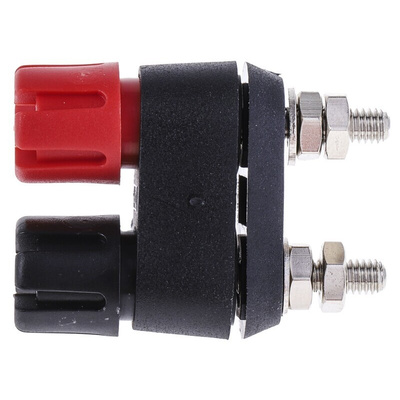 RS PRO 4mm Black, Red Terminal Post, 30A, 2BA Thread