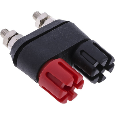 RS PRO 4mm Black, Red Terminal Post, 30A, 2BA Thread