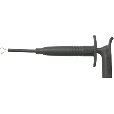 Mueller Electric Black Hook Clip, 1A, 1kV, 4mm Socket