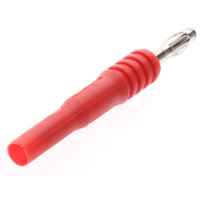 Mueller Electric Red, Male to Female Test Connector Adapter With Beryllium Copper, Brass contacts and Nickel Plated
