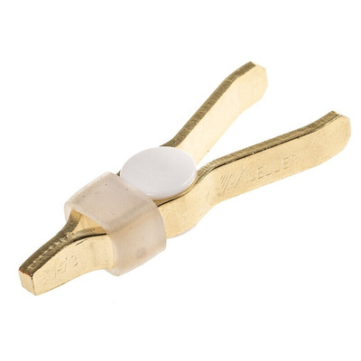 Mueller Electric Gold Kelvin Clip, 10A, 12mm Jaw Opening, Gold Plating
