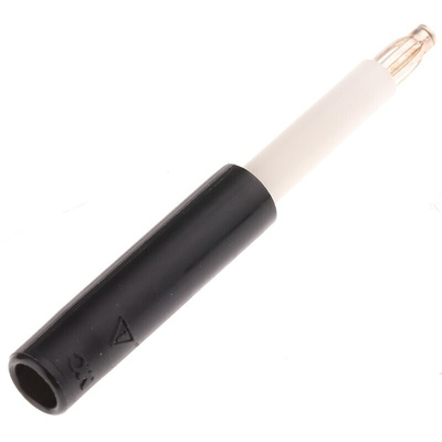 Staubli Black, Male to Female Test Connector Adapter With Brass contacts and Silver Plated - Socket Size: 4mm