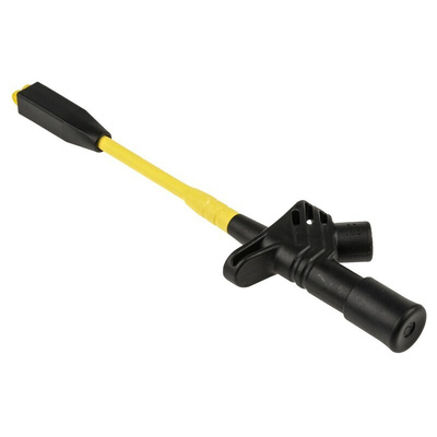 Hirschmann Test & Measurement Black Grabber Clip with Crocodile Jaws, 20A, 1kV, 4mm Socket