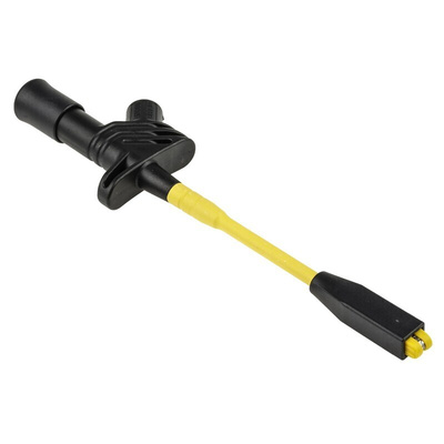 Hirschmann Test & Measurement Black Grabber Clip with Crocodile Jaws, 20A, 1kV, 4mm Socket