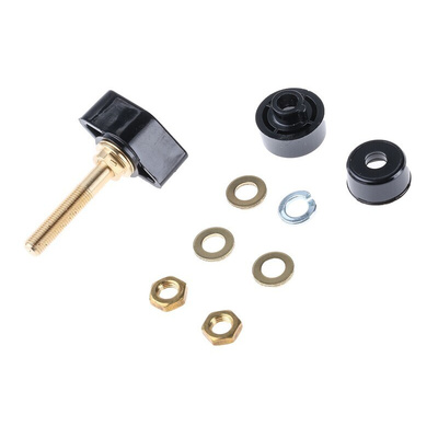 Schutzinger 4mm Black Terminal Post, 1kV, 63A, M6 x 0.75 Thread