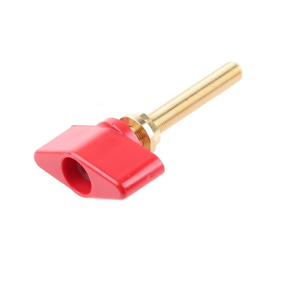 Schutzinger 4mm Red Terminal Post, 1kV, 100A, M8 x 0.75 Thread