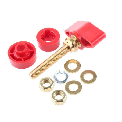 Schutzinger 4mm Red Terminal Post, 1kV, 100A, M8 x 0.75 Thread