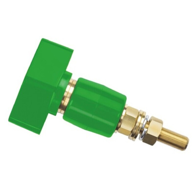 Schutzinger 4mm Green Terminal Post, 1kV, 200A, M12 x 1 Thread