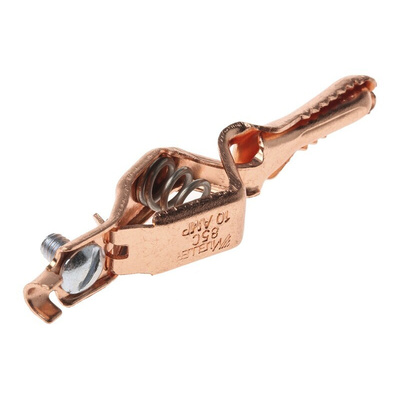 Mueller Electric Crocodile Clip, Copper Contact, 10A