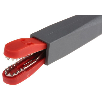 Schutzinger Black Grabber Clip with Crocodile Jaws, 6A, 1kV, 4mm Socket