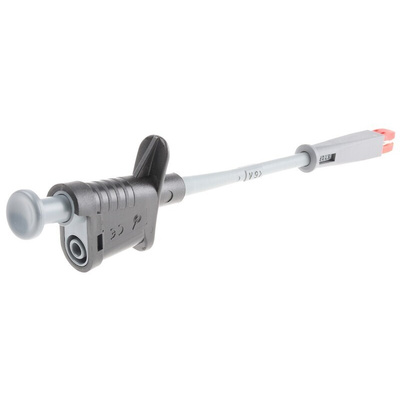 Schutzinger Black Grabber Clip with Crocodile Jaws, 6A, 1kV, 4mm Socket