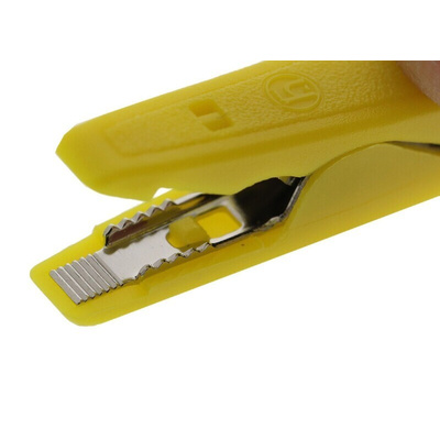 Hirschmann Test & Measurement Crocodile Clip 2 mm Connection, Brass, Bronze Contact, 8A, Yellow