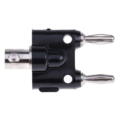Fluke Black, Male Test Connector Adapter With Nickel Plated Beryllium Copper contacts and Nickel Plated
