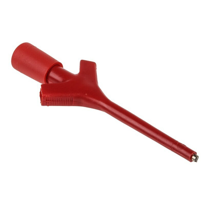Hirschmann Test & Measurement Red Grabber Clip with Pincers, 2A, 30 V ac, 60 V dc