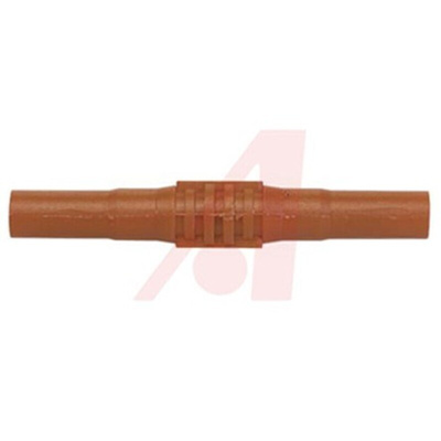 Mueller Electric Red, Female Banana Coupler With Brass contacts and Nickel Plated