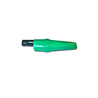Mueller Electric Crocodile Clip 4 mm Connection, Nickel-Plated Steel Contact, 10A, Green
