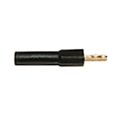 Mueller Electric Black, Male to Female Test Connector Adapter With Brass contacts and Gold Plated - Socket Size: 4mm