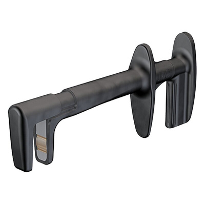 Staubli Black Grabber Clip with Right Angle Jaws, 32A, 1kV, 4mm Socket