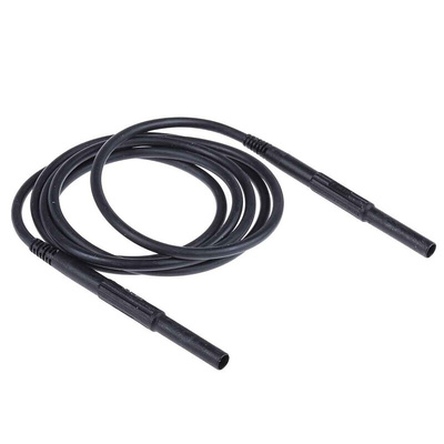 Staubli Test lead, 10A, 1kV, Black, 1.5m Lead Length