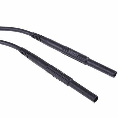 Staubli Test lead, 10A, 1kV, Black, 1.5m Lead Length
