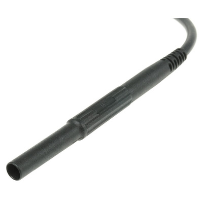 Staubli Test lead, 10A, 5kV, Black