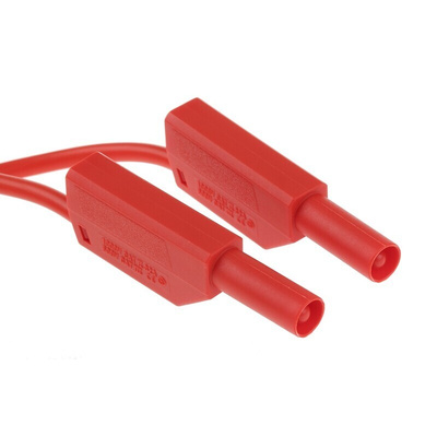 Staubli, 32A, 1 kV, Red, 1m Lead Length