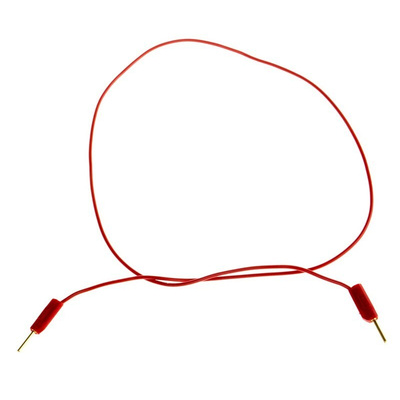 Staubli 1 mm Connector Test Lead, 3A, 30 V ac, 60V dc, Red, 300mm Lead Length