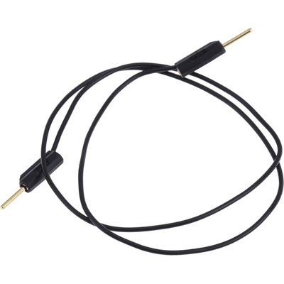 Staubli 1 mm Connector Test Lead, 3A, 30 V ac, 60V dc, Black, 300mm Lead Length