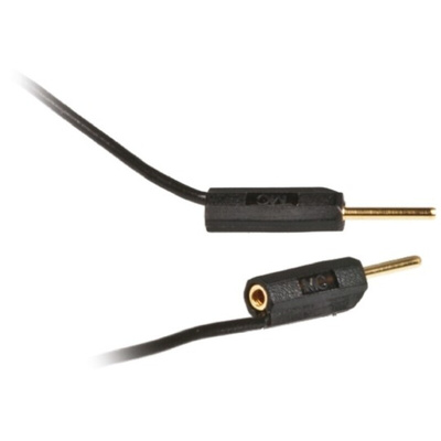 Staubli 1 mm Connector Test Lead, 3A, 30 V ac, 60V dc, Black, 300mm Lead Length