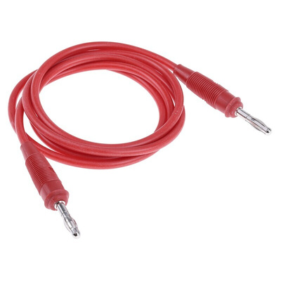 Hirschmann Test & Measurement Test lead, 10A, 60V dc, Red, 1m Lead Length