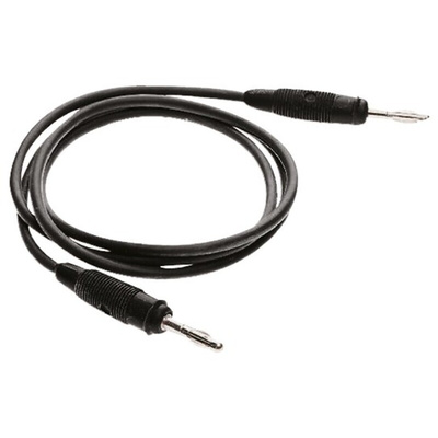 Hirschmann Test & Measurement Test lead, 10A, 60V dc, Black, 1m Lead Length