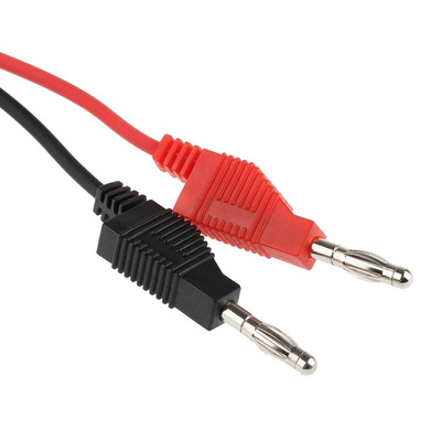 RS PRO Male BNC to Male 4mm Banana Plug x 2 Coaxial Cable, 1.2m, RG58 Coaxial, Terminated