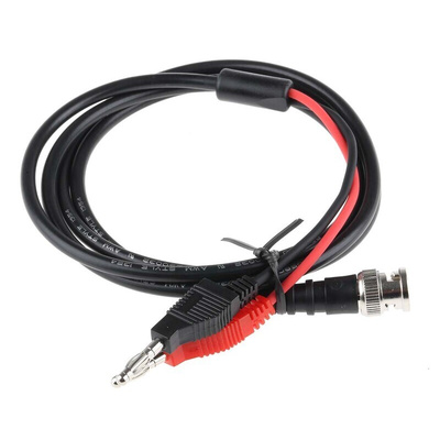 RS PRO Male BNC to Male 4mm Banana Plug x 2 Coaxial Cable, 1.2m, RG58 Coaxial, Terminated
