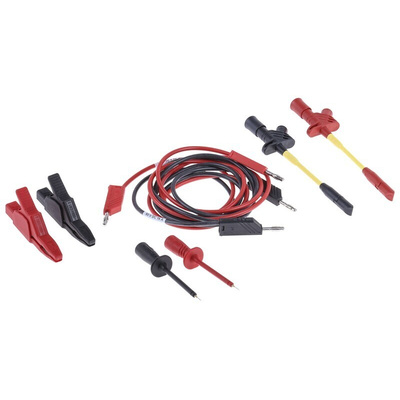 Hirschmann Test Lead Kit With Crocodile Clip, Probe Tip x 2, Test Lead x 2, Test Tip x 2