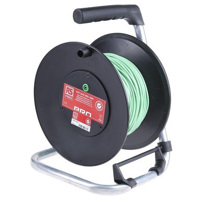 RS PRO Green Test Lead Extension Reel, 50m Cable Length, CAT II 1000 V safety category