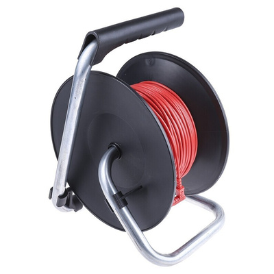 RS PRO Red Test Lead Extension Reel, 50m Cable Length, CAT II 1000 V safety category