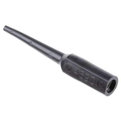 Fluke Black, Female Test Connector Adapter With Brass, Copper contacts and Gold, Nickel Plated