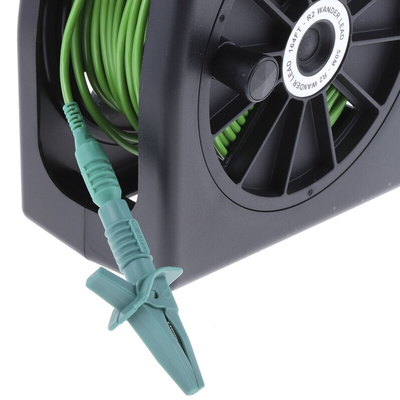 RS PRO Green Test Lead Extension Reel, 50m Cable Length, CAT III 600V safety category