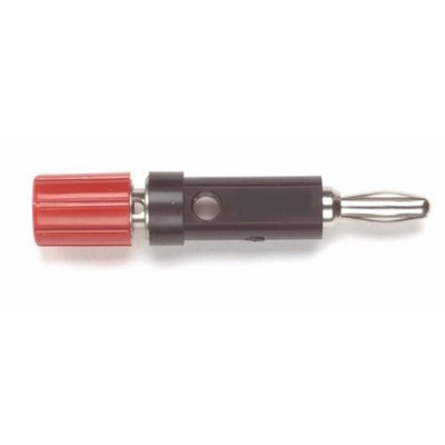 Pomona Black Test Connector Adapter With Brass contacts and Nickel Plated - Socket Size: 4mm