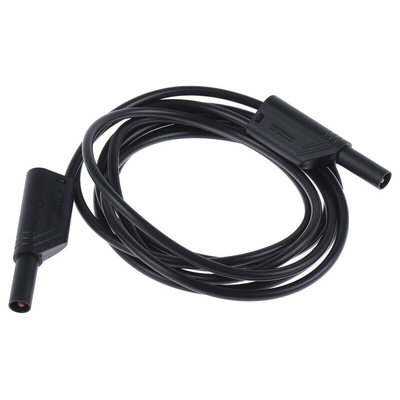 Hirschmann Test & Measurement, 16A, 1000V ac/dc, Black, 2m Lead Length