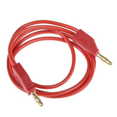 Staubli, 32A, 30 V ac, 60V dc, Red, 1m Lead Length