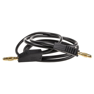 Staubli, 32A, 30 V ac, 60V dc, Black, 1m Lead Length
