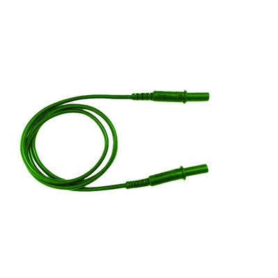RS PRO Test Leads, 10A, 1000V, Green, 1m Lead Length