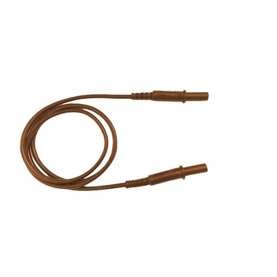 RS PRO Test Leads, 10A, 1000V, Brown, 500mm Lead Length