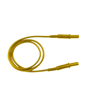 RS PRO Test Leads, 10A, 1000V, Yellow, 500mm Lead Length