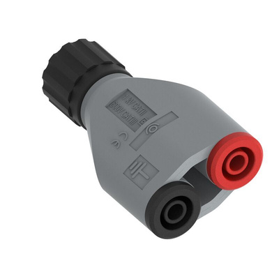 Electro PJP Black, Grey, Red Test Connector Adapter With Gold Plated Brass, Nickel Plated Brass contacts and Nickel