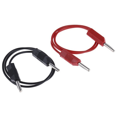 RS PRO, 4A, 15V, Black, Red, 500mm Lead Length
