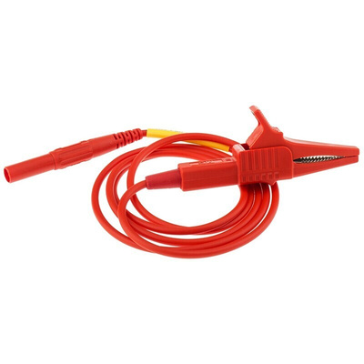 Staubli, 15A, 1000V ac, Red, 1m Lead Length