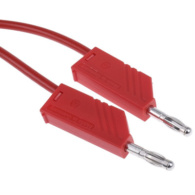 Hirschmann Test & Measurement Test lead, 32A, 60V dc, Red, 1m Lead Length